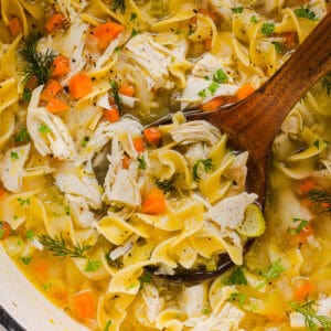 Enjoy a cozy bowl of this Easy Chicken Noodle Soup made with simple ingredients that pack in the flavor! Made with tender chicken, hearty vegetables and a rich, flavorful broth that is comforting and nourishing.