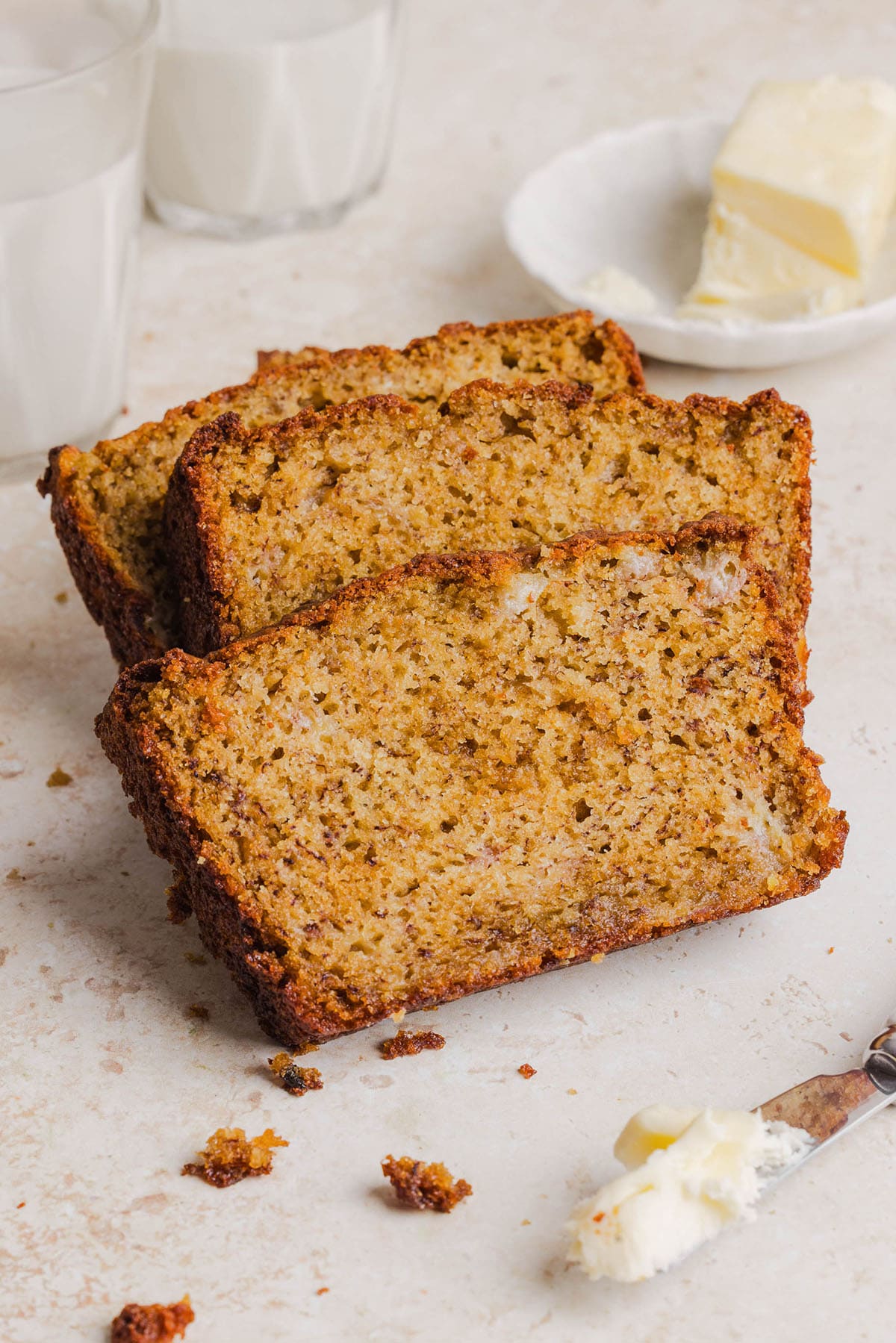 This is hands down the BEST Banana Bread recipe passed down from my Grandma! Moist, lightly sweet, and packed with rich banana flavor that works for breakfast, a delicious snack or dessert.